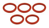 Five red large-diameter TIG O-rings