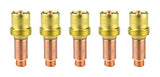 Five regular gas-lens collet bodies for WP-17/18/26 TIG torches