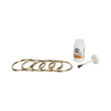 Five silver-brazing wire coils with flux jar