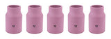 Five size 12 regular large-diameter TIG gas-lens cups