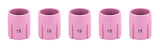 Five size 15 regular large-diameter TIG gas-lens cups