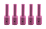 Five size 5L long pink TIG gas-lens cups
