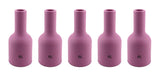 Five size 6L long large-diameter TIG gas-lens cups