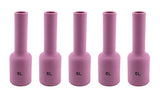 Five size 6L long pink TIG gas-lens cups