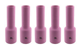 Five size 8L long pink TIG gas-lens cups