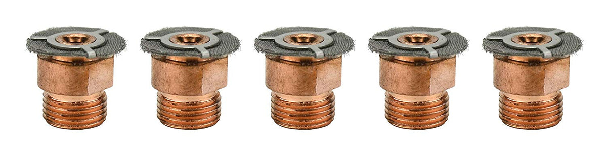 Five standard quartz TIG cup tungsten adapters