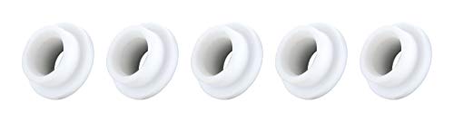 Five white large gas-lens TIG torch cup gaskets