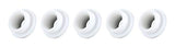 Five white large gas-lens TIG torch cup gaskets