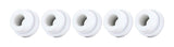 Five white regular gas-lens TIG torch cup gaskets