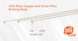 Flat phos-copper brazing rod dimensions