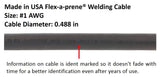 Flex-A-Prene 1 AWG cable jacket and diameter guide