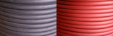Coiled black and red Flex-A-Prene welding cable