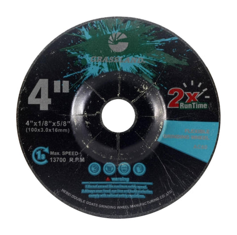 Flexible Grinding Wheel, 4 x 1/8 x 5/8, 60 Grit: label side
