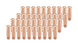Forty copper 11H heavy-duty MIG contact tips