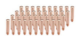 Forty copper 14H heavy-duty MIG contact tips