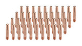 Forty copper 14T tapered MIG contact tips