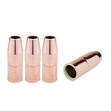 Four copper 169-series MIG nozzles for Miller M-25/M-40