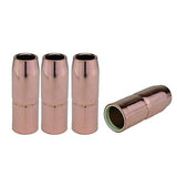 Four copper 169-series MIG nozzles for Miller M-25/M-40
