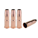 Four copper 24A short-stop MIG nozzles