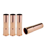 Four copper 24A slip-on MIG nozzles