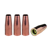Four self-insulated copper 21 threaded MIG nozzles