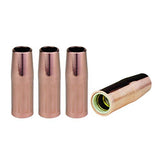 Four self-insulated copper 21 threaded MIG nozzles