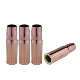 Four self-insulated copper 23 threaded MIG nozzles
