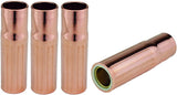 Four self-insulated copper 23 threaded MIG nozzles