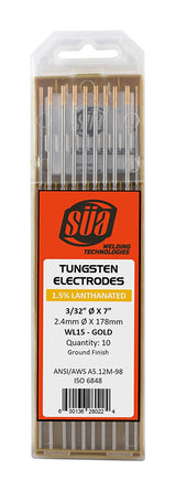 Gold-tip lanthanated tungsten labeled protective case