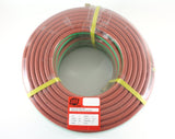 Coiled 100 ft red and green twin welding hose
