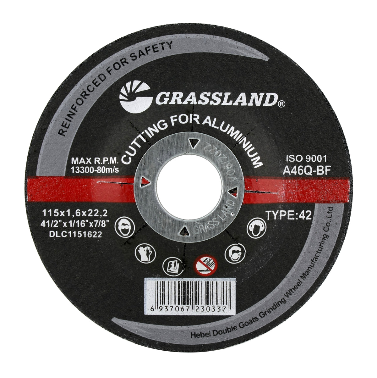 Grassland 4-1/2-inch T42 aluminum cut-off wheel