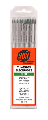 Green-tip pure tungsten mixed-size pack