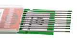 Green-tip tungsten electrodes laid across case