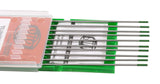 Green-tip tungsten rods extending from their case