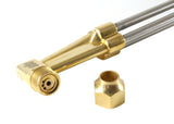 Cutting torch tip seat and retaining nut close-up