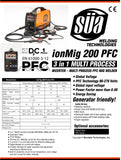 ionMig 200 Multiprocess MIG/TIG/STICK Welder, 110/220 V. Generator Friendly
