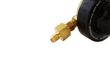 Regulator outlet with male flare adapter installed