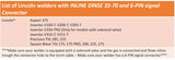 Inline Dinse and 6-pin TIG torch welder compatibility chart