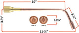 J-63 size 1 and 2 heating-tip dimension drawing