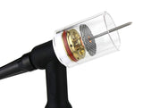 Large-diameter quartz cup installed on a 17, 18 or 26 series TIG torch