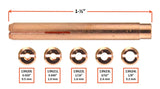 13N20L–13N24L large gas-lens collet size and length chart