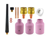 Large gas-lens kit for WP-9/20 with cups 6, 8 and 10 and back caps