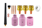 Large gas-lens kit for WP-9/20 with cups 8, 10 and 15 and back caps