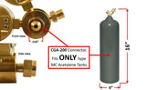 LDB acetylene regulator CGA-200 MC-cylinder guide