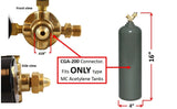 LDP acetylene regulator CGA-200 MC-cylinder guide