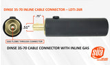 LDTI-26R inline Dinse 35-70 connector dimensions