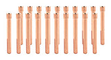 Long 10N-series TIG collets arranged in two rows