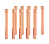 Six long 10N-series TIG collets for 17/18/26 torches