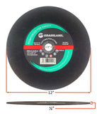 Masonry Cut-Off Wheel, 12 x 1/8 x 1, T41: dimension and profile diagram