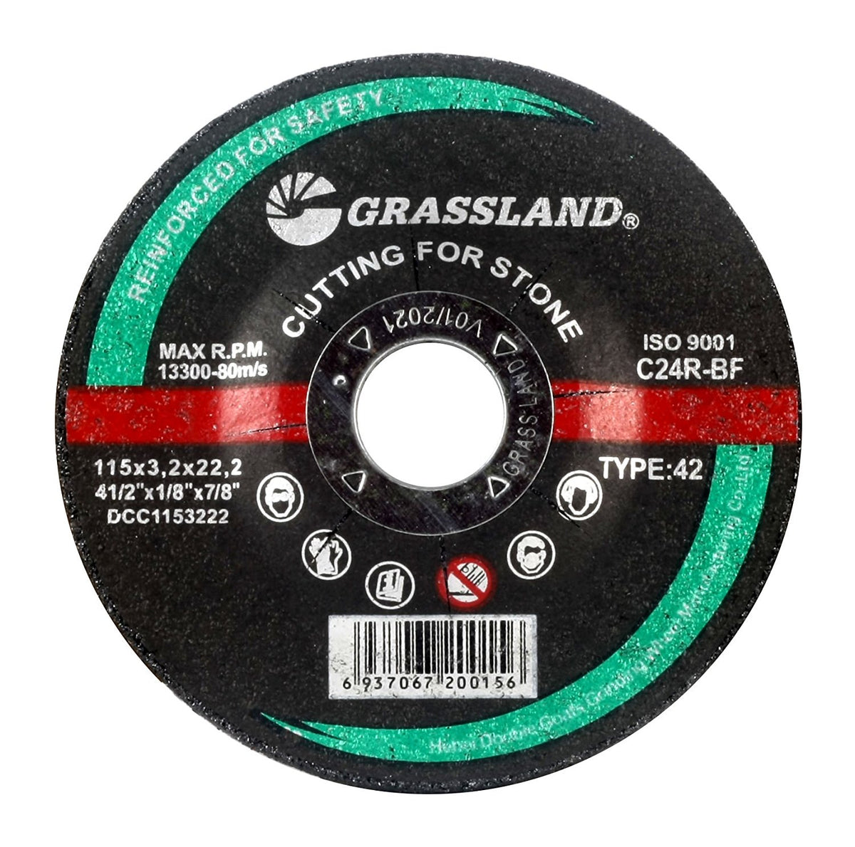 Masonry Cut-Off Wheel, 4-1/2 x 1/8 x 7/8, T42: label side